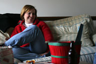 Alice at Chris' for Christmas